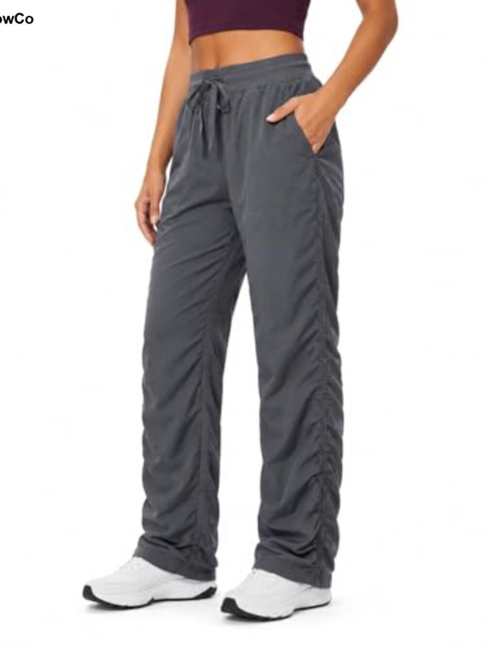 Tall Womens Quick Dry Hiking Joggers Adjustable Ruched Leg Pockets